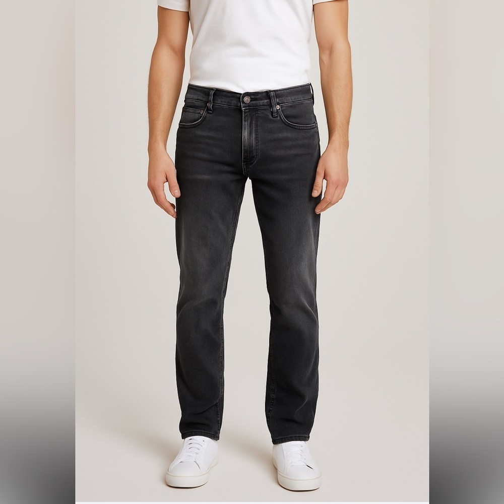 DL1961 Men’s Slim Jeans – Size 38x34 Faded Black Denim